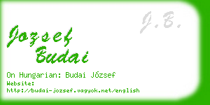 jozsef budai business card
